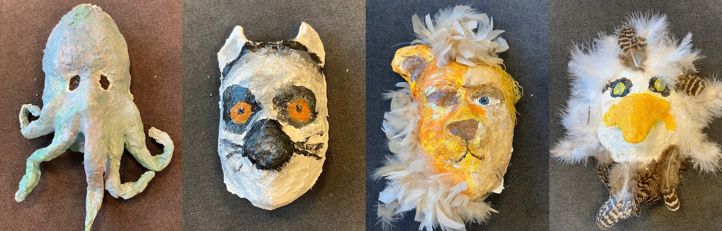 Masker med dyreansikt 