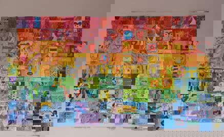 Foto: Kine Knudsen Masse fargerike hjerter